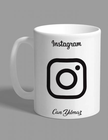 Kisiye Ozel Siyah Instagram Logolu Kupa Bardak Kisiye Ozel Urun Mouse Pad Kupa Bardak Sticker Ve Tablo