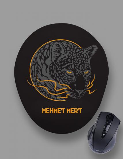 Kişiye Özel Leopar Temalı Bilek Destekli Mouse Pad