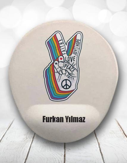 Love Peace Hippi Kişiye Özel Mouse Pad