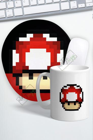 Mario Mushroom Bilek Destekli Mouse Pad ve Kupa Bardak