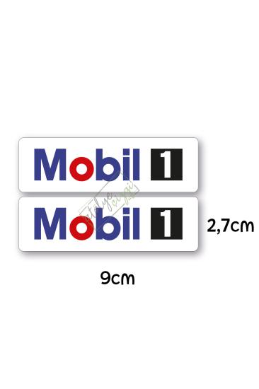 Mobil-1 Yağ Sticker, Motosiklet Sticker, Araba Sticker, 2 adet Mobil-1 Yazısı Sticker