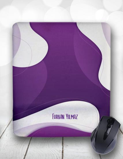 Mor Boya Deseni Kişiye Özel Mouse Pad