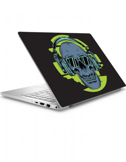Music Skull Laptop Sticker