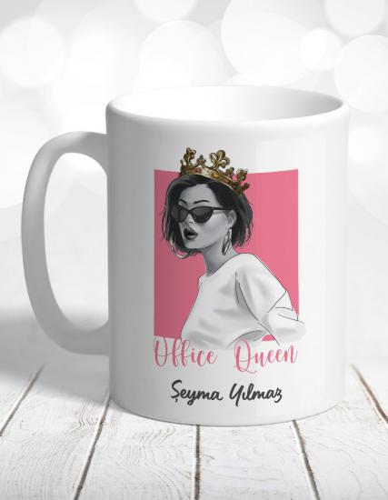 Office Queen - Ofisin Kraliçesi Kişiye Özel Kupa Bardak