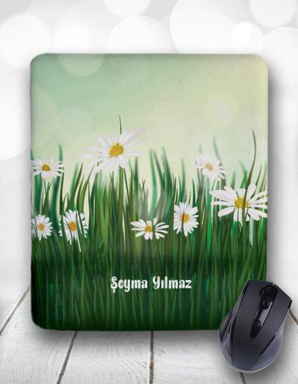 Papatya Bahçesi Kişiye Özel Mouse Pad