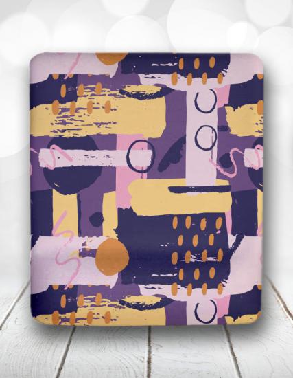 Purple Abstract Bilek Destekli Mouse Pad