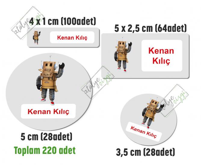 Okul Etiketi Roblox Karton Kalem Defter Etiketi İsme Özel