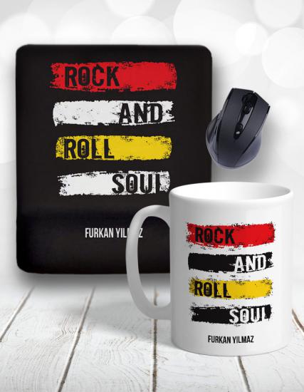 Rock and Roll Kupa Bardak ve Mouse Pad