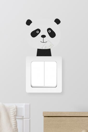Sevimli Hayvanlar Priz Üstü Panda Çocuk Odası Sticker