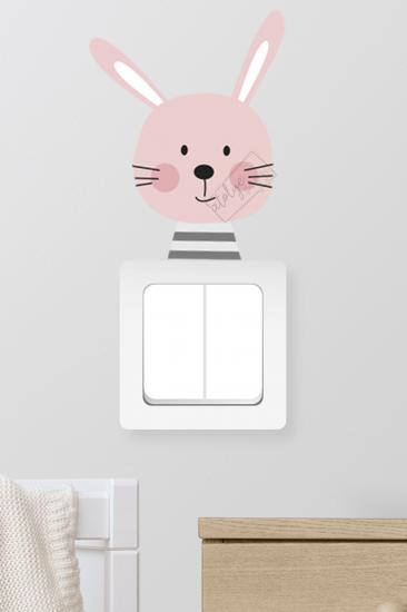Sevimli Hayvanlar Priz Üstü Tavşan Çocuk Odası Sticker