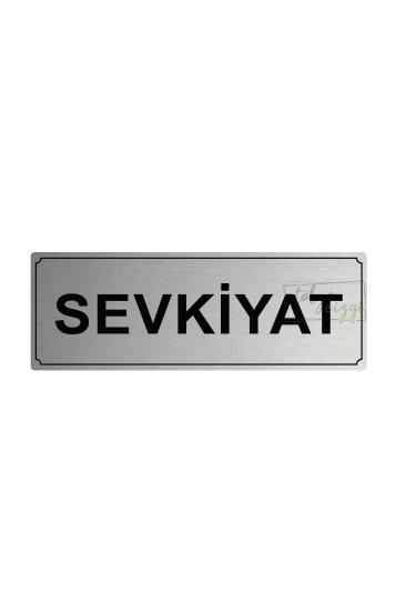 Sevkiyat Yönlendirme Levhası 20 cm x 7 cm Gümüş Fırçalı Metal