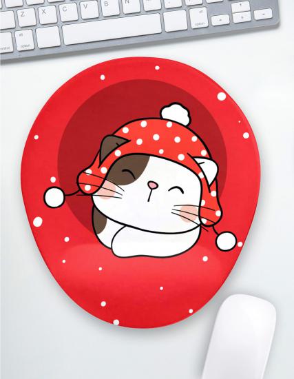 Şirin Kedi Yeni Yıl Bilek Destekli Mouse Pad