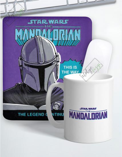 The Mandalorian Star Wars Retro Bilek Destekli Mouse Pad ve Kupa Bardak