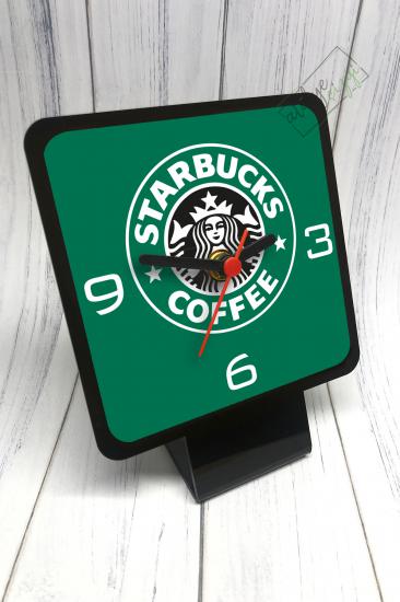Starbucks Temalı Masa Saati