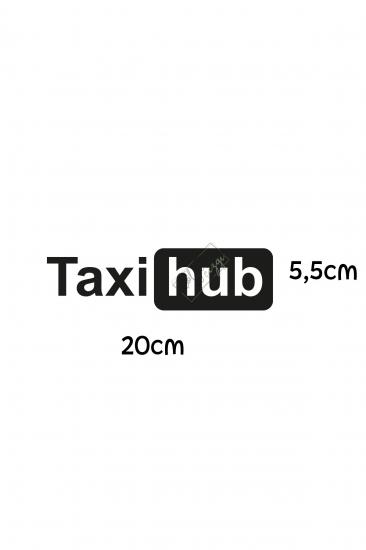 20 Cm Siyah Taxi hub Sticker, Motor Araba Sticker, Oto Sticker