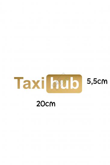20 Cm Gold Taxi hub Sticker, Motor Araba Sticker, Oto Sticker