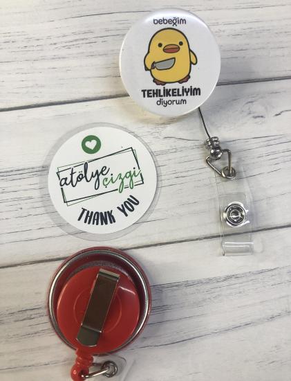 Tehlikeliyim Bebeğim Ördek Yoyo Yaka Kartlığı Kart Tutucu  Yoyo