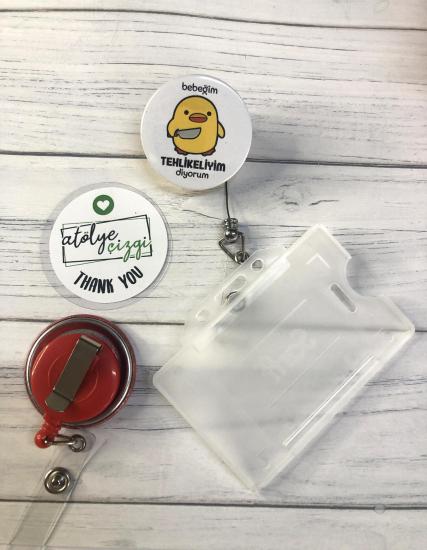 Tehlikeliyim Bebeğim Ördek Yoyo Yaka Kartlığı Kart Tutucu  Yoyo ve Kartlık