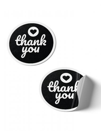 Thank You 70 adet 4x4cm Yuvarlak Sticker