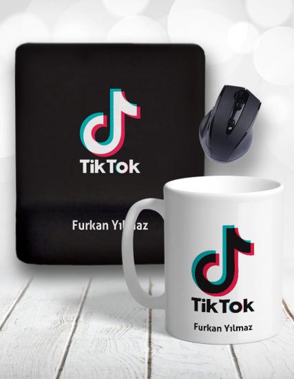 Tik Tok Logolu Fenomen Kupa Bardak ve Mouse Pad