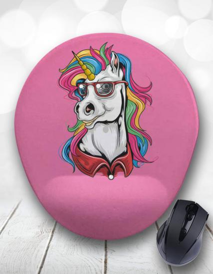 Colorful Hipster Unicorn Bilek Destekli Mouse Pad