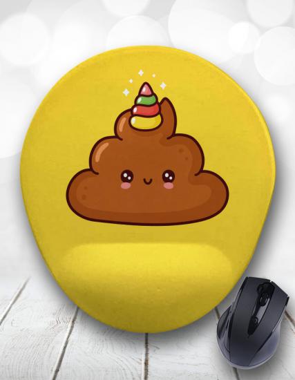 Dondurma Emojisi Poop Bilek Destekli Mouse Pad