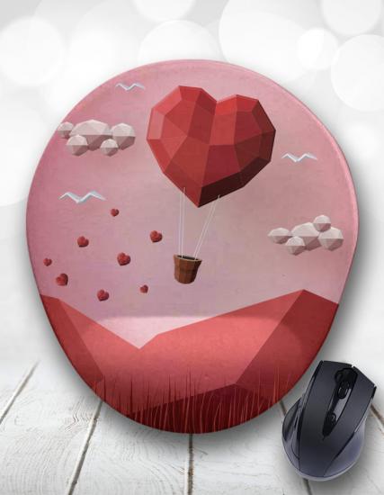 Kalpli Uçan Balon Bilek Destekli Mouse Pad