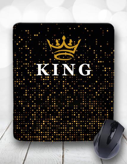 King Kral Siyah Gold Bilek Destekli Mouse Pad
