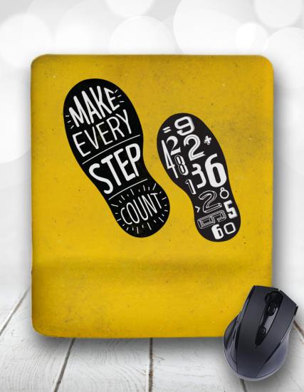 Make Every Step Count Bilek Destekli Mouse Pad