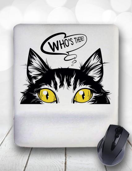 Meraklı Kedi Bilek Destekli Mouse Pad