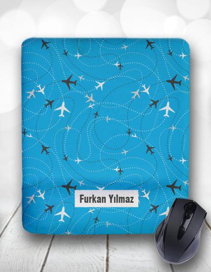 Uçak Rotası Aviator Pilot Kişiye Özel Mouse Pad