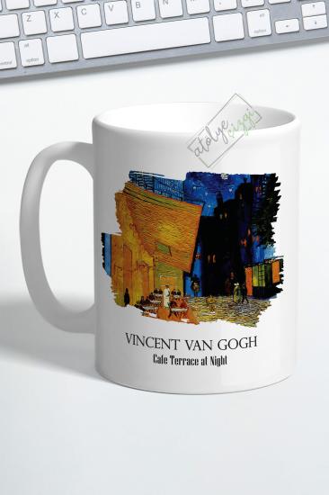 Van Gogh Cafe Terrace at Night Porselen Kupa Bardak
