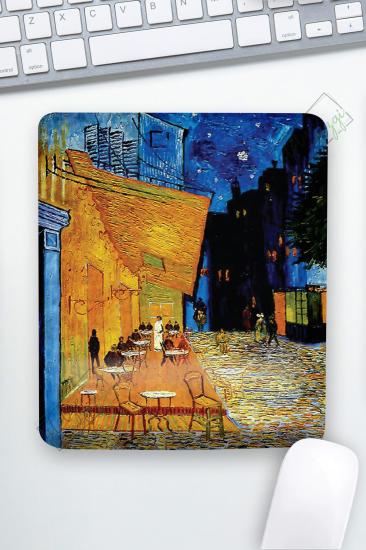 Van Gogh Cafe Terrace at Night Bilek Destekli Mouse Pad