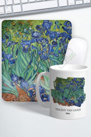 Van Gogh Irises Bilek Destekli Mouse Pad ve Kupa Bardak