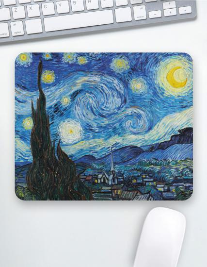 Vincent Van Gogh Starry Night Kauçuk Tabanlı Mouse Pad