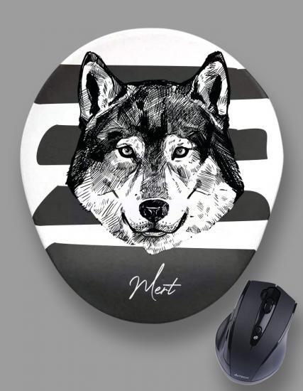 Kişiye Özel Black Wolf Mouse Pad