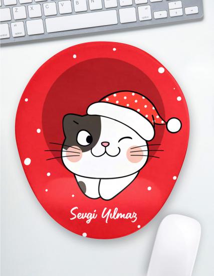 Yeni Yıl Kedicik Bilek Destekli Mouse Pad